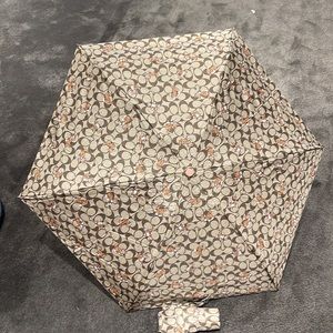 Coach Uv Protection Mini Umbrella In Signature Dancing Kitten Print